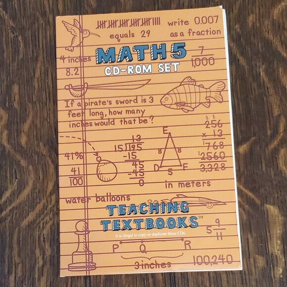 Teaching Textbooks Math 5 Set of CDs - Picture 1 of 3
